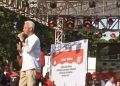 Calon Presiden Ganjar Pranowo Sangat Antusias Melihat Ribuan Simpatisan Dan Pendukung Yang Memadati Lapangan Merdeka.